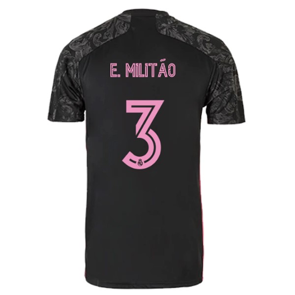 Maillot Football Real Madrid Third NO.3 E. Militão 2020-21 Noir